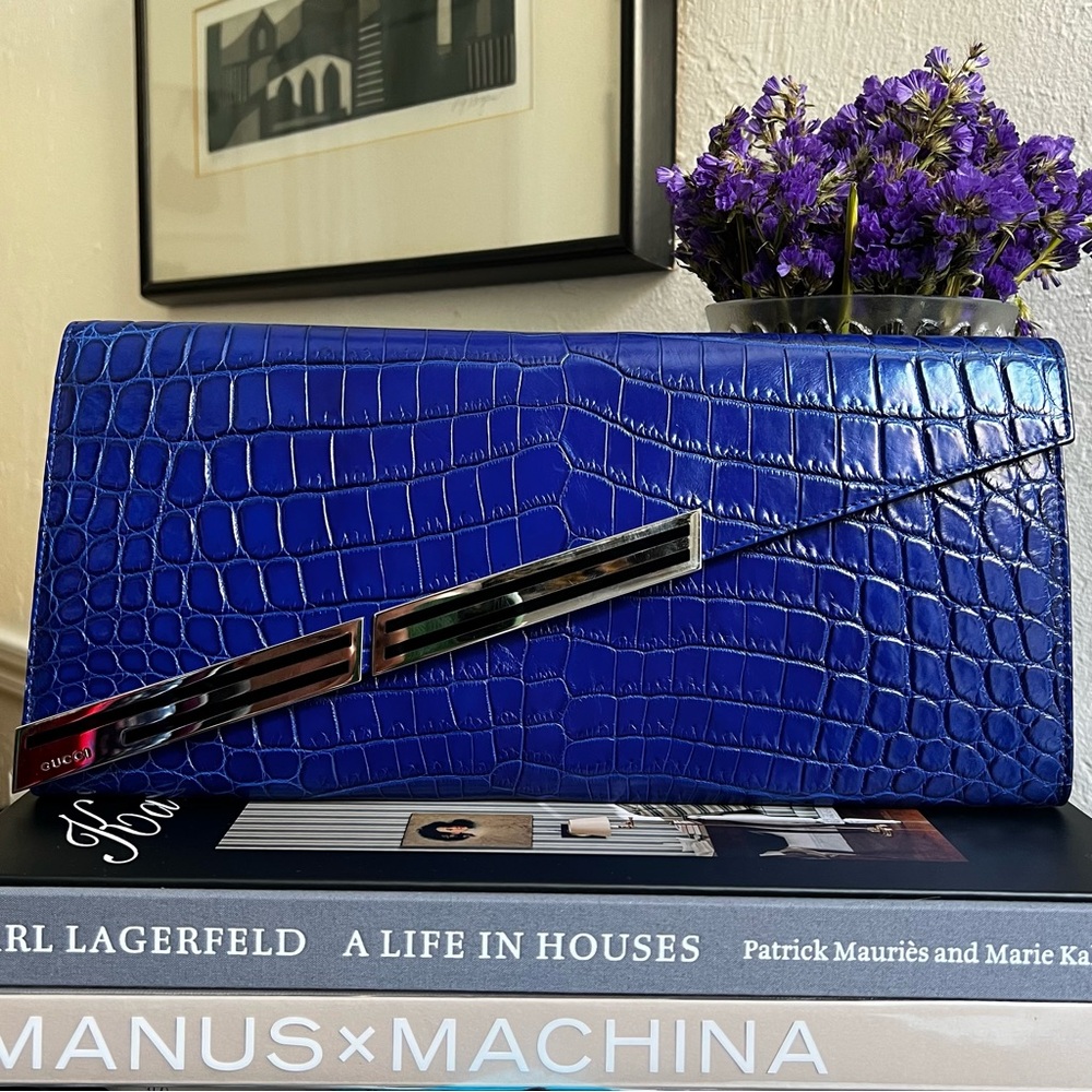Gucci Crocodile Sigrid Clutch